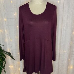 Chico's Rich Burgundy Tunic Top